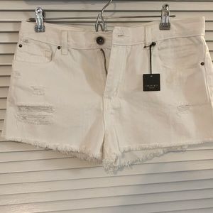 White Denim Shorts